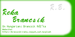 reka brancsik business card